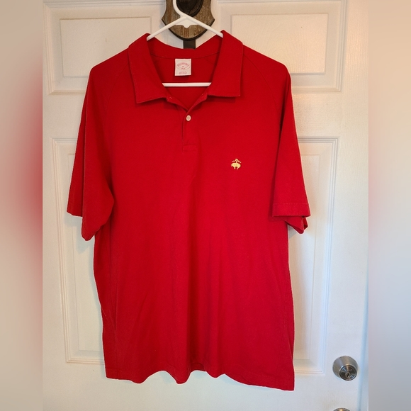 (963) Brooks Brothers 348 Original Men's Classic Polo Shirt, Size: XL Color: Red - Picture 4 of 12